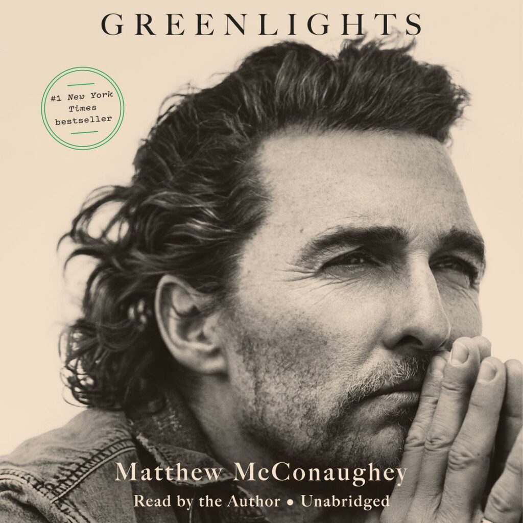 Matthew McConaughy, 'Greenlights' audiobook cover / book cover